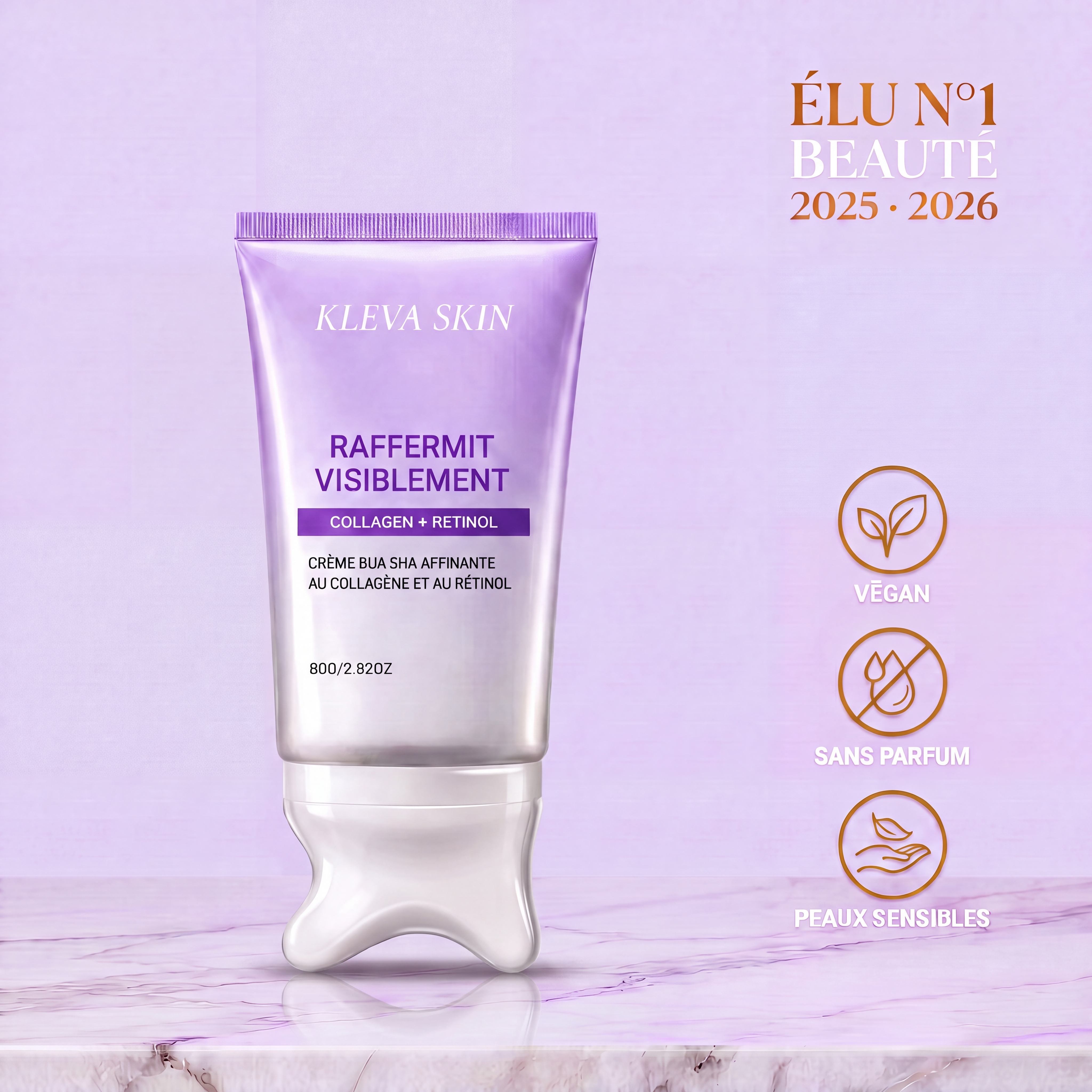 KLEVA SKIN - Gua Sha Sculptant au Collagène & Rétinol